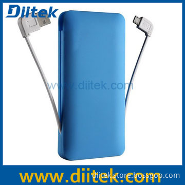 Polymer Power Bank with Built-in Cable